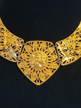 Jose Barrera Gold Tone Collar Necklace